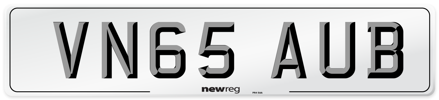 VN65 AUB Number Plate from New Reg